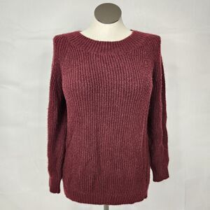 Workshop Republic Maroon Soft Chunky Knit Sweater Sz M